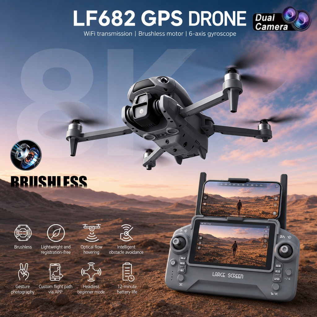 New LF682 Drone 8K Dual Camera - Drone Photogrammetry review and price